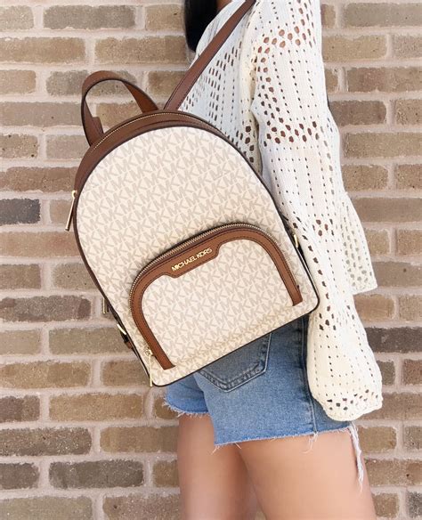 michael kors abbey backpack vanilla|Abbey Medium Logo Backpack .